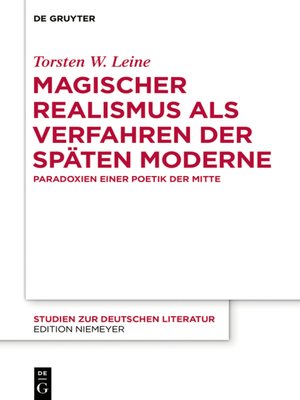 cover image of Magischer Realismus als Verfahren der späten Moderne